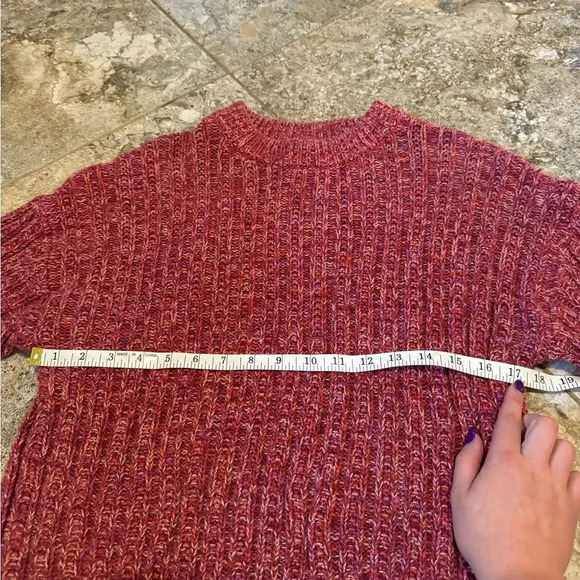 universal thread pink chunky knit sweater - Picture 4 of 6